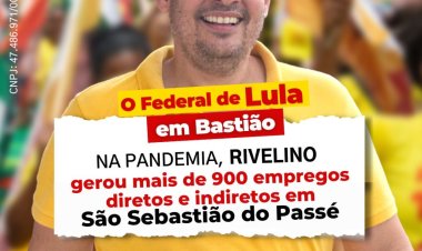 Candidato a Deputado Federal Rivelino gerou mais emprego durante a pandemia.