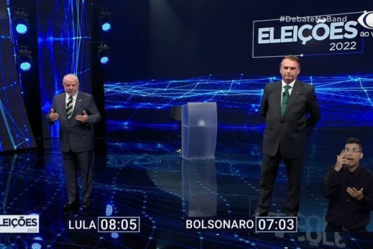 Pesquisa Quest: Bolsonaro  no debate teve mais menções positivas que Lula