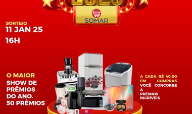 Sorteio do SOMAR supermercado é neste Sábado (11), corre e garanta seu prêmio.